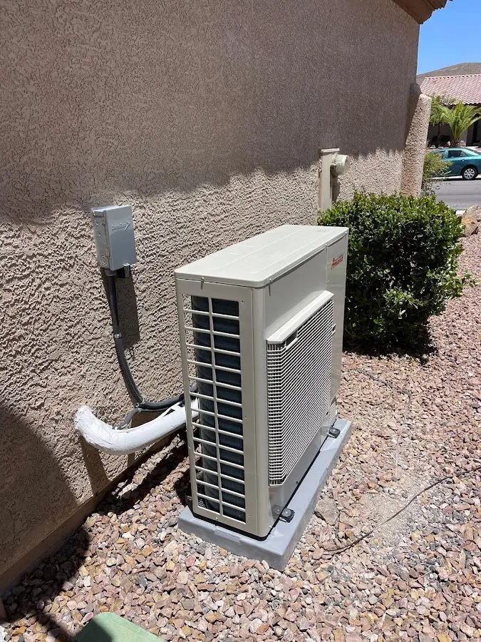 Residential air conditioning condenser unit in Antelope